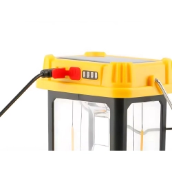 Lampa solarna kempingowa led z uchwytem do wieszania na biwak 5 trybów