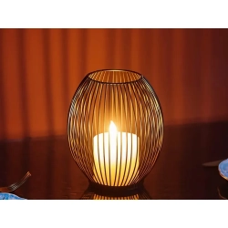 Świecznik metalowy dekoracyjny na świece 1 szt stojak lampion do domu taras — zdjęcie 13