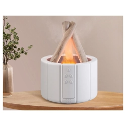 Nawilżacz powietrza usb dyfuzor z led rgb kominek mgiełka zapachowa ogień