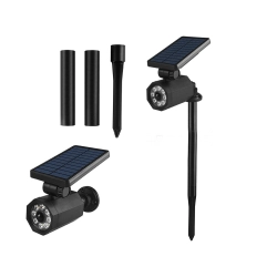 Lampa solarna 8 led wbijana ogrodowa czujnik zmierzchu ruchu do ogrodu