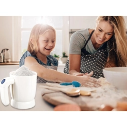 Sitko do przesiewania mąki przesiewacz kuchenny cedzak elektryczny pojemny