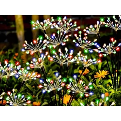 LAMPA SOLARNA OGRODOWA LED DMUCHAWIEC FAJERWERK NA SZPIKULCU DO OGRODU 2szt - zdjęcie 3