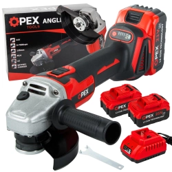 Szlifierka kątowa akumulatorowa bezszczotkowa OPEX TOOLS 21V 2x 3.0Ah 125 mm