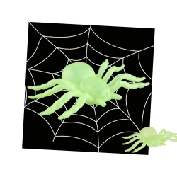 Pająk halloween 2 szt duże dekoracja straszne pająki 11cm fluorescencyjny