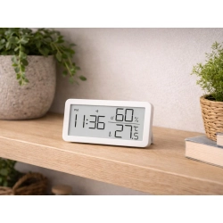 Termometr higrometr cyfrowy z zegarem do pomiaru temperatury i wilgotności do domu i ogrodu Verk Group model 380629811 — zdjęcie 13