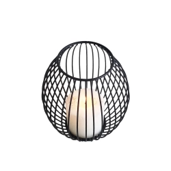 Świecznik metalowy dekoracyjny na świece 1 szt stojak lampion do domu taras — zdjęcie 3
