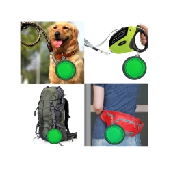 Miska silikonowa dla psa składana podróżna turystyczna karabińczyk 400ml