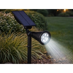 Lampa ogrodowa solarna wbijana lampka 4 LED 3 tryby czujnik zmierzchu