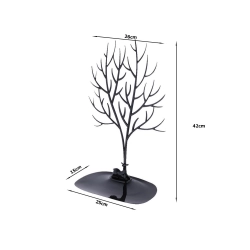 Szkatułka na biżuterię organizer ekspozytor zamsz