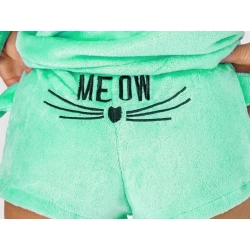 Ciepła piżama damska dwuczęściowa z kapturem miękka pluszowa krótkie m - zdjęcie 5