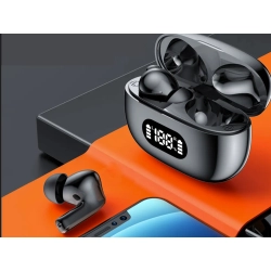 Słuchawki douszne bluetooth bezprzewodowe z etui ładującym led i mikrofonem