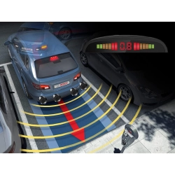 Czujniki parkowania cofania tył zestaw 4x sensor wyświetlacz lcd