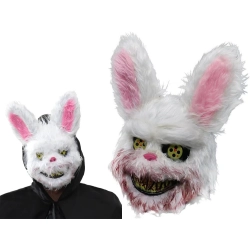Maska na halloween królik upiorny stwór potwór przebranie strój psychopata