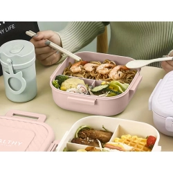 Lunchbox śniadaniówka pojemnik na śniadanie obiad z przegródkami i sztućcami Verk Group model 369559642