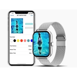 Smartwatch zegarek damski męski gumowy pasek sport bluetooth rozmowy szary