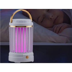 Lampa na komary owadobójcza uv led wisząca akumulatorowa 2 tryby z lampką