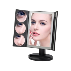 Lusterko kosmetyczne podświetlane led do makijażu powiększające 3x 5x 10x