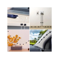 Organizer uchwyt na kable do kabli przewodów zaczep maskownica klips 10szt