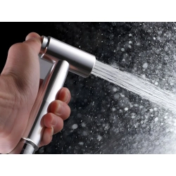 Słuchawka bidetowa z przyciskiem ciśnieniowa metalowa do toalety bidetu