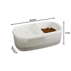 Fontanna miska dla kota psa na wodę i karmę poidło automatyczne 2w1 usb