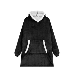 Ciepła bluza koc oversize xxl 2w1 gruba futrzak miękka z kapturem szlafrok