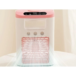 Wentylator z nawilżaczem wody na biurko usb rgb led 3 stopnie prędkości