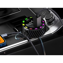 Ładowarka samochodowa usb-c 14w i usb-a 15w do gniazda zapalniczki szybka — zdjęcie 3