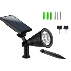 Lampa ogrodowa solarna wbijana lampka 4 LED 3 tryby czujnik zmierzchu