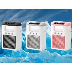 Wentylator z nawilżaczem wody na biurko usb rgb led 3 stopnie prędkości