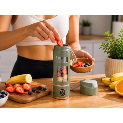 Blender kielichowy bezprzewodowy smoothie kubek mikser 450 ml zielony USB