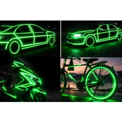 Taśma odblaskowa odblask na rower motor samochód naklejka samoprzylepna 8m — zdjęcie 4