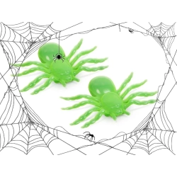 Pająk halloween 2 szt duże dekoracja straszne pająki 11cm fluorescencyjny
