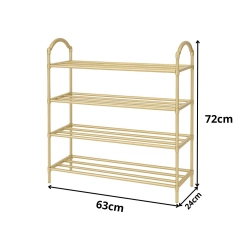 Półka na buty obuwie organizer szafka piętrowa złoty regał 4 poziomy duży