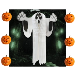 Duch zawieszka papierowa halloween duszek 3d składany z papieru dekoracja