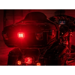 Lampa stroboskopowa LED bezprzewodowa 7 kolorów pilot 2 sztuki ostrzegawcze