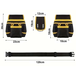 Pas monterski narzedziowy wielofunkcyjny 22 kieszenie uchwyt na młotek