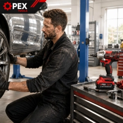 Klucz udarowy akumulatorowy OPEX TOOLS OPX28009 21V 350 Nm zestaw 2x akumulator nasadki walizka