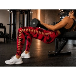 Legginsy damskie push up marmurkowe wysoki stan modelujące fitness s/m — zdjęcie 5