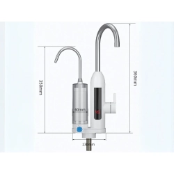 Przepływowy podgrzewacz wody 3000w z filtrem kran bateria kuchenna lcd