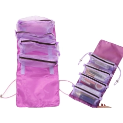 Kosmetyczka turystyczna podróżna roll funkcjonalna suwak 4 w 1 na kosmetyki