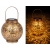 Lampion solarny ozdobny LED latarnia słoneczna złota miedziana wisząca