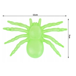 Pająk halloween 2 szt duże dekoracja straszne pająki 11cm fluorescencyjny