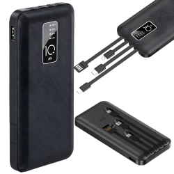 Powerbank power bank 10000 mah usb-c usb microusb lighting kable wbudowane