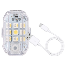 Lampa stroboskopowa LED bezprzewodowa 7 kolorów pilot 2 sztuki ostrzegawcze
