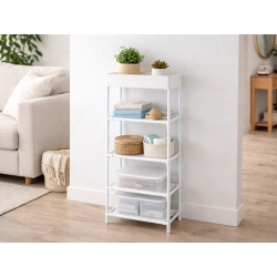 PÓŁKA NA BUTY OBUWIE ORGANIZER SZAFKA STOJAK REGAŁ 5 PÓŁKI DO ŁAZIENKI - zdjęcie 2