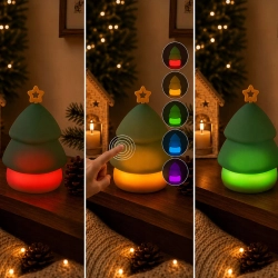 Lampka LED choinka świąteczna silikon USB 3 tryby do zawieszenia dekoracja