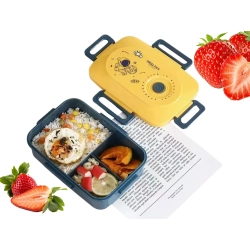 Lunchbox śniadaniówka pojemnik na śniadanie obiad z przegródkami sztućce — zdjęcie 2