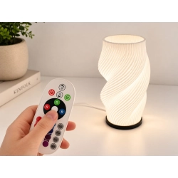 Lampka stołowa z wazonem na kwiaty LED RGB z pilotem 2 w 1