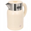Czajnik elektryczny retro beżowy vintage stalowy 1500w 1,4l bezprzewodowy