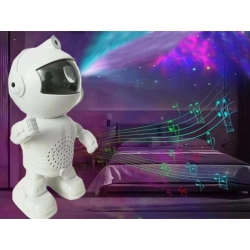 Projektor gwiazd astronauta lampka nocna rzutnik dla dziecka kosmos muzyka